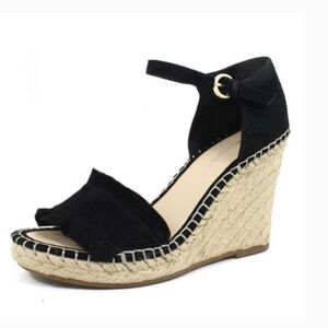 Marc Fisher Kickoff Leather Espadrille Wedge Sandals